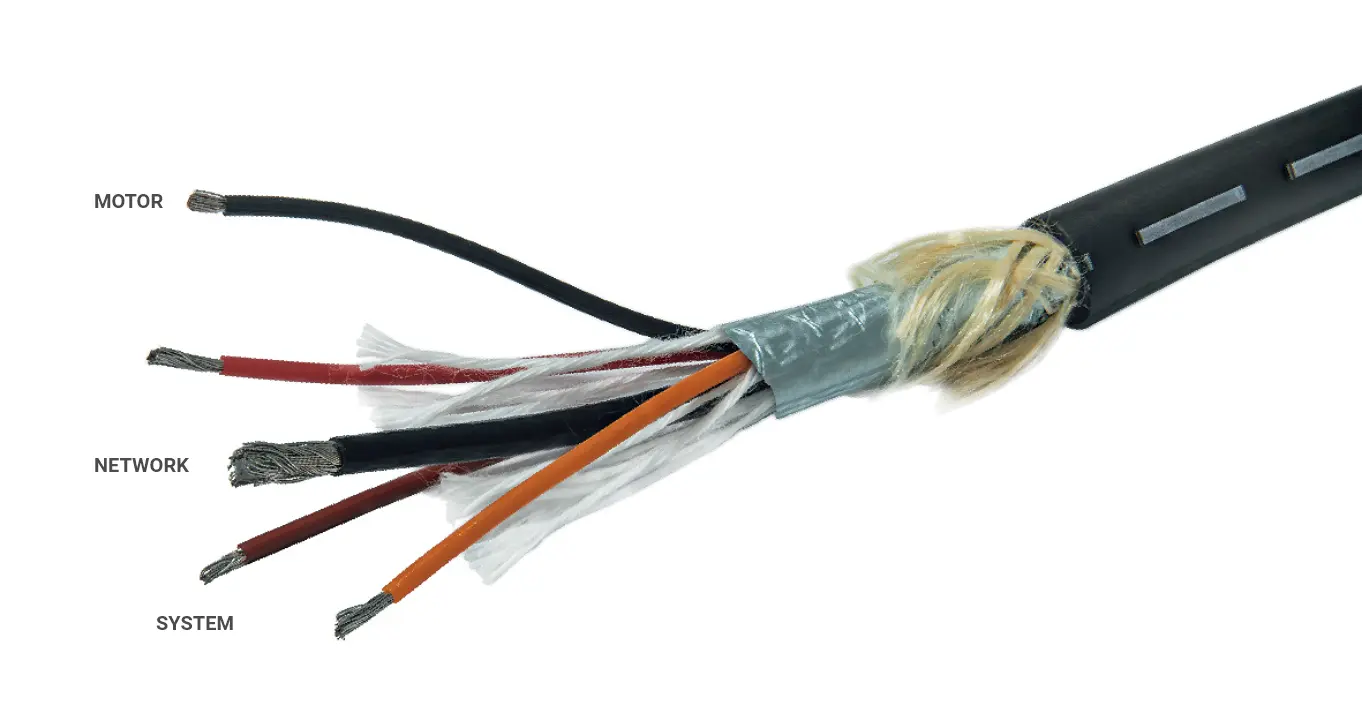 The cable with a total of 6 pins is only 7mm thick and its weight is very light.